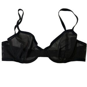 Victorias Secret Black Sheer Mesh Underwire Bralette 36B